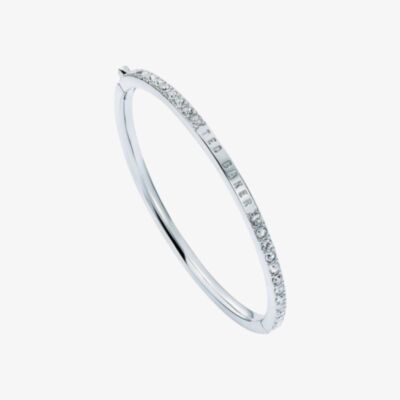 Ted Baker Claudia Slim Silver Tone Crystal Bangle TBJ4062-01-02