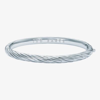 Ted Baker MELISSA Silver Tone Plated Twist Bangle TBJ4185-01-03
