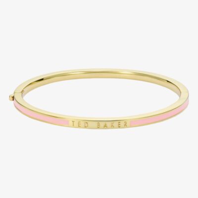 Ted Baker ROLEY Gold Tone Plated Pink Enamel Bangle TBJ4163-02-56