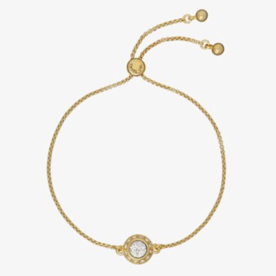 Ted Baker Soleta Solitaire Sparkle Gold Tone & Crystal Adjustable Bracelet TBJ3699-02-02