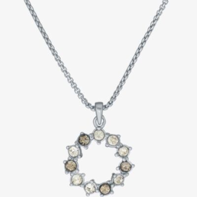 Ted Baker CRESAR Silver Tone Crystal Hoop Necklace TBJ3134-01-01