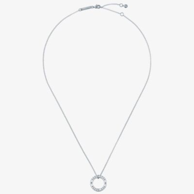 Ted Baker LOELLE Silver Tone Plated Circle Pendant Necklace TBJ3816-01-03