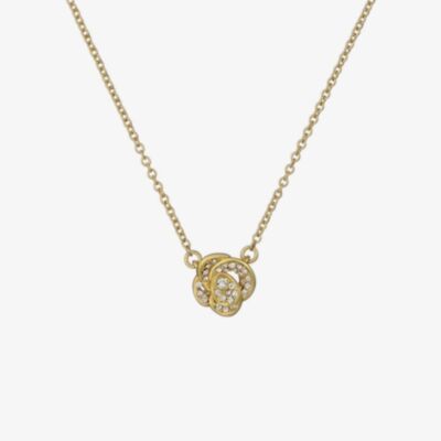 Ted Baker Florita Gold Tone Cubic Zirconia Flower Necklace TBJ3846-02-02