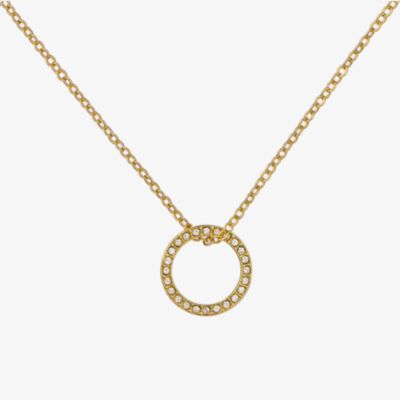Ted Baker HERI Gold Tone Plated Crystal Open Circle Pendant TBJ4225-02-02