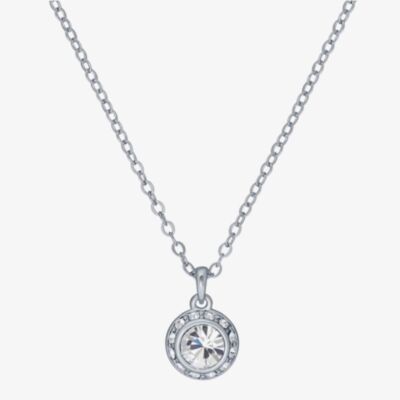 Ted Baker SOLTELL Solitaire Sparkle Silver Tone & Crystal Pendant TBJ3695-01-02