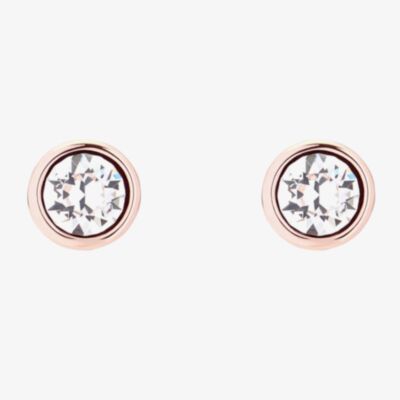 Ted Baker Sinaa Rose Gold Finish Crystal Stud Earrings TBJ1084-24-02