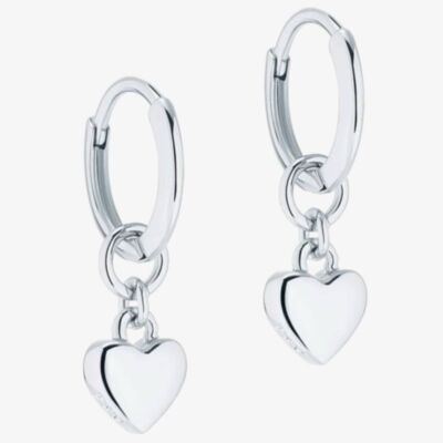 Ted Baker Harrie Silver Heart Huggie Hoops TBJ2578-01-03