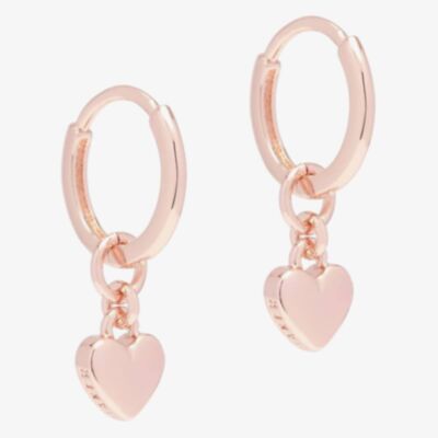 Ted Baker Harrie Rose Gold Heart Huggie Hoops TBJ2578-24-03