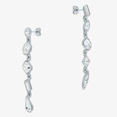 Ted Baker JULIANNA Silver Tone Plated Multi Cut Crystal Drop Earrings TBJ4202-01-02