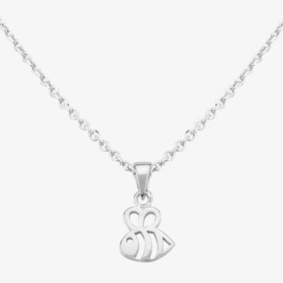 Fleur Kids Sterling Silver Open Bee Pendant Necklace AZP230404