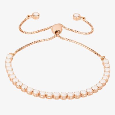 Isabella Verona Rose Gold Tone White Enamel Toggle Bracelet SBBCCRI17XXX4A0-R