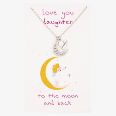Sentiments Daughter Moon and Love Heart Pendant 17393