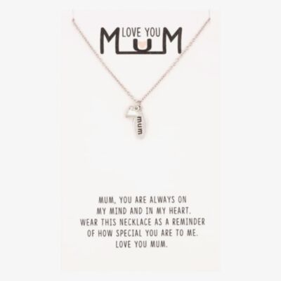 Sentiments Love You Mum Tag Pendant 13694