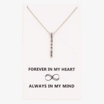 Sentiments Forever In My Heart Bar Pendant 18490