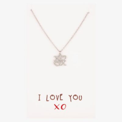 Sentiments I Love you Kisses and Hearts Pendant 14673