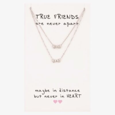 Sentiments True Friends Matching Heart Necklaces 12913