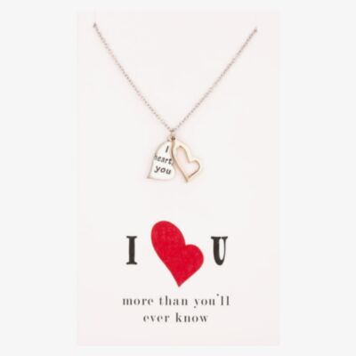 Sentiments I Heart You Two-Tone Pendant 18544B