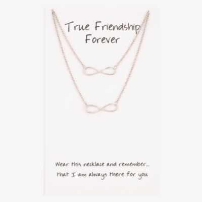 Sentiments True Friendship Forever Matching Infinity Necklaces 29929