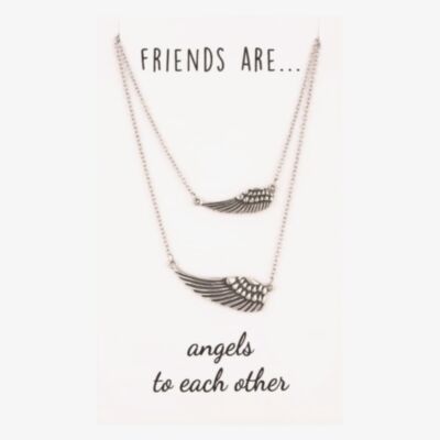 Sentiments Friends are... Matching Angel Wing Necklaces 29956