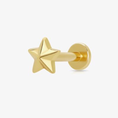 Scream Pretty 18ct Gold Plated Star Single Stud Earrings SPG-34