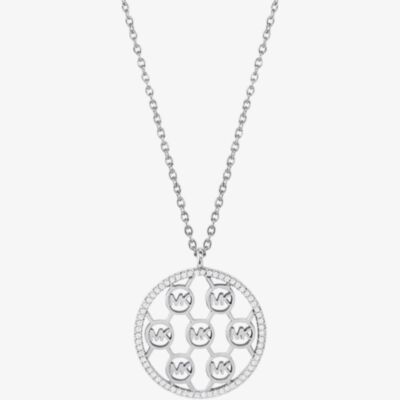 Michael Kors Premium Silver Circle Logo Pendant MKC1477AN040