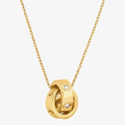 Michael Kors Yellow Gold Tone Plated Cubic Zirconia Interlocking Pendant MKJ8654710