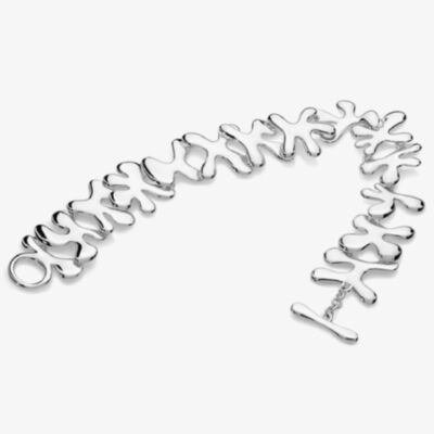 Lucy Quartermaine Silver Splash T Bar Clasp Bracelet SB2