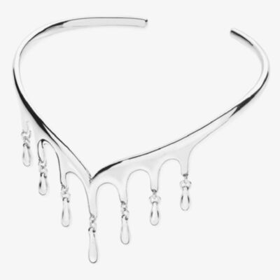 Lucy Quartermaine Silver Waterfall Cuff Bangle WFBG1