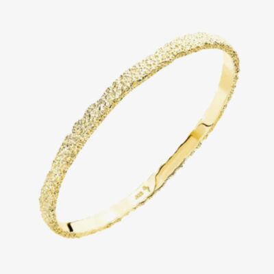 Lucy Quartermaine 18ct Gold Plated Hula Textured Bangle HBG1G