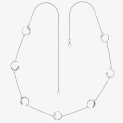 Lucy Quartermaine Silver Luna Station Necklace LN2