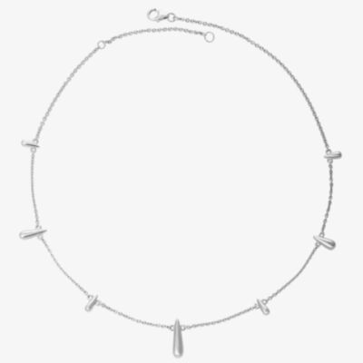 Lucy Quartermaine Silver Shard Station Necklace SHN2