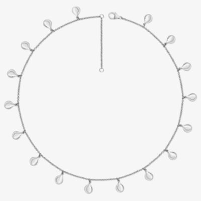 Lucy Quartermaine Silver Tear Drop Charm Necklace TDN1