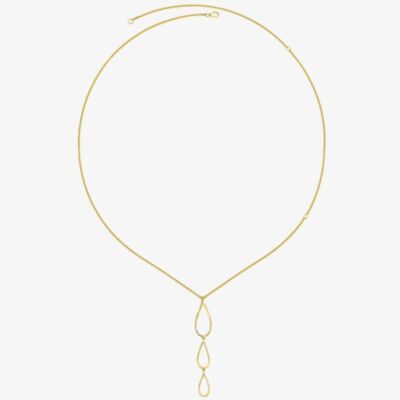 Lucy Quartermaine Gold Vermeil Tri Petal Long Necklace PNL1G