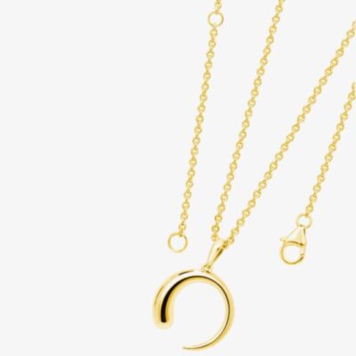 Lucy Quartermaine Gold Vermeil Luna Crescent Moon Necklace LP2G