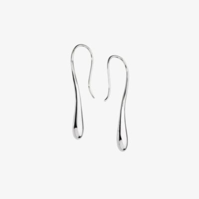 Lucy Quartermaine Silver Solid Teardrop Earrings DER15