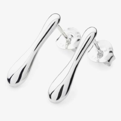 Lucy Quartermaine Silver Drop Stud Earrings DS1