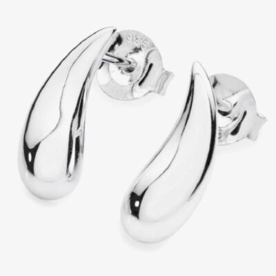 Lucy Quartermaine Silver Droplet Stud Earrings DS2