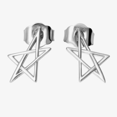 Lucy Quartermaine Silver Sol Star Mini Stud Earrings LS3