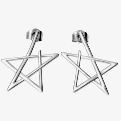 Lucy Quartermaine Silver Sol Star Stud Earrings LS4