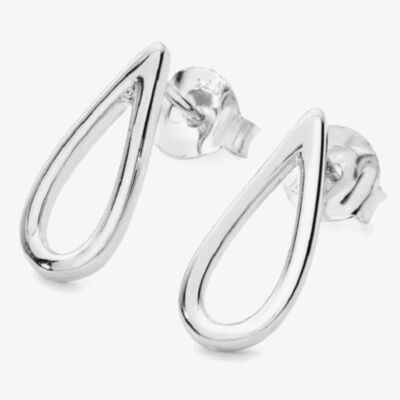 Lucy Quartermaine Silver Petal Stud Earrings PS1