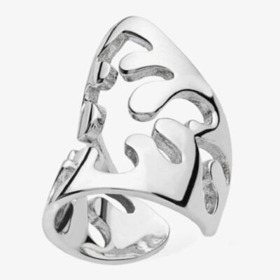 Lucy Quartermaine Silver Open Splash Single Ear Cuff SCU2