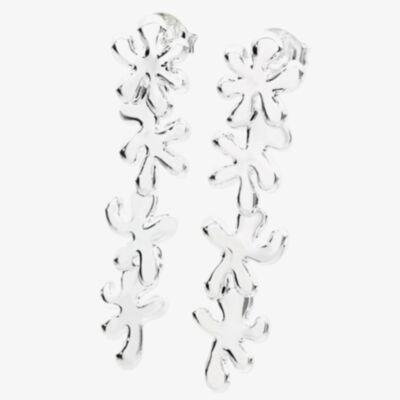 Lucy Quartermaine Silver 4 Splash Dropper Earrings SER3