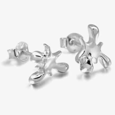 Lucy Quartermaine Silver Splash Stud Earrings SS1