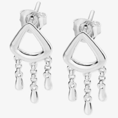 Lucy Quartermaine Silver Waterfall Short Dropper Earrings WFER3