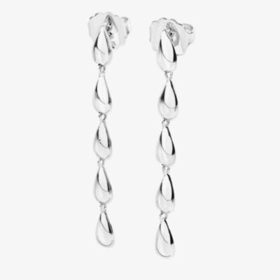 Lucy Quartermaine Silver Tear Drop Dropper Earrings TDER1
