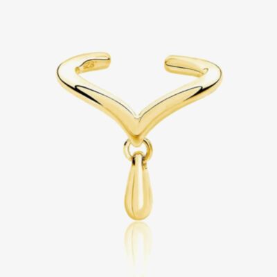 Lucy Quartermaine Drop Gold Vermeil Drip Cuff Earring DCU2G