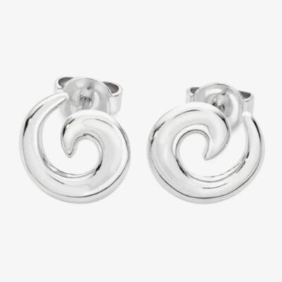 Lucy Quartermaine Elements Silver Swirl Stud Earrings ELS3