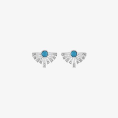 Lucy Quartermaine Silver & Turquoise Egyptian Studs Earrings ES2
