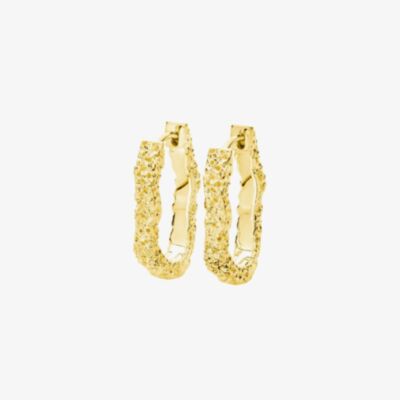Lucy Quartermaine 18ct Gold Vermeil Hula Small Hoop Earrings HER2G