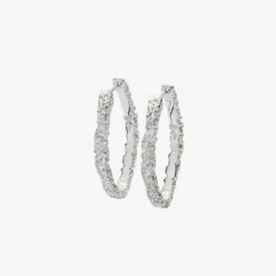 Lucy Quartermaine Silver Hula Medium Hoop Earrings HER3
